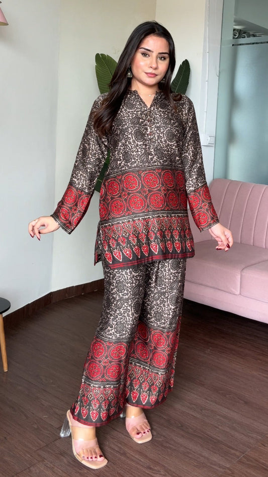 Gaji Silk Relaxed Fit Ethic Co-Ord Set