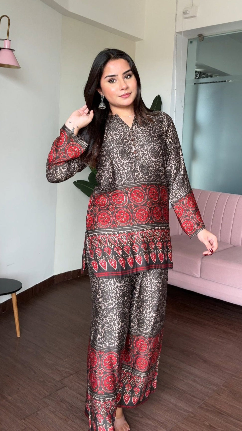 Gaji Silk Relaxed Fit Ethic Co-Ord Set