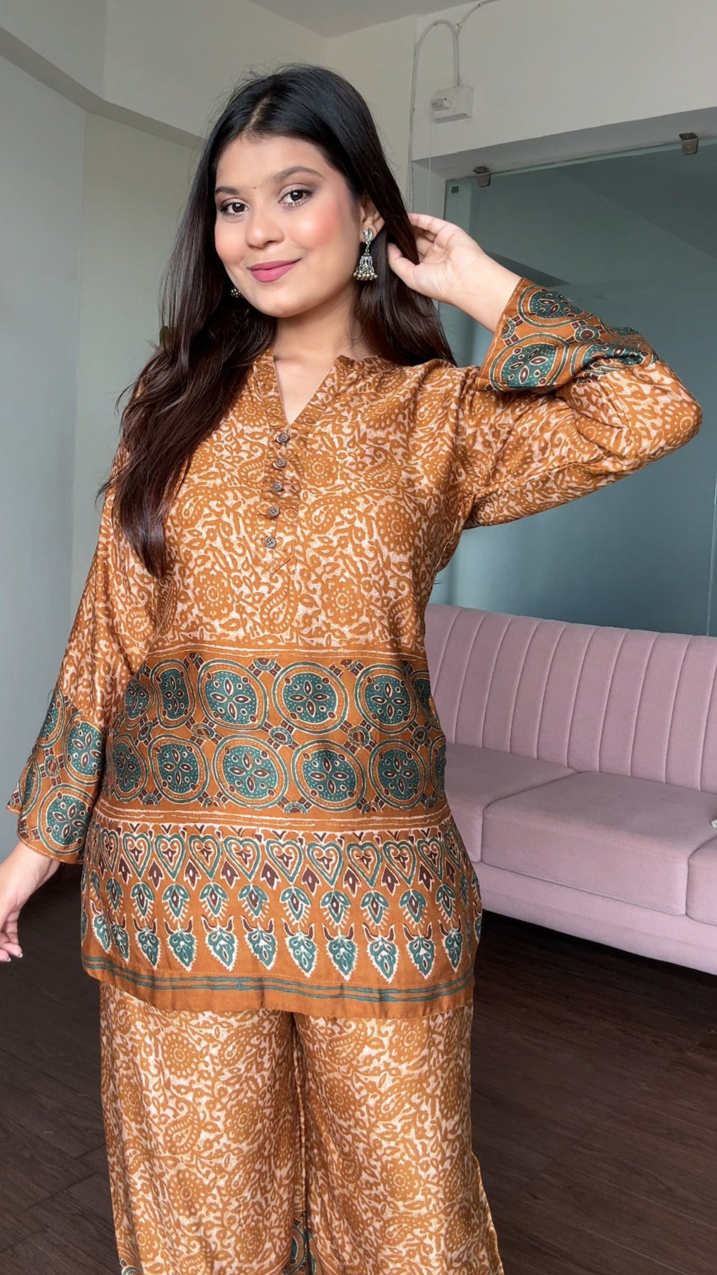 Gaji Silk Relaxed Fit Ethic Co-Ord Set