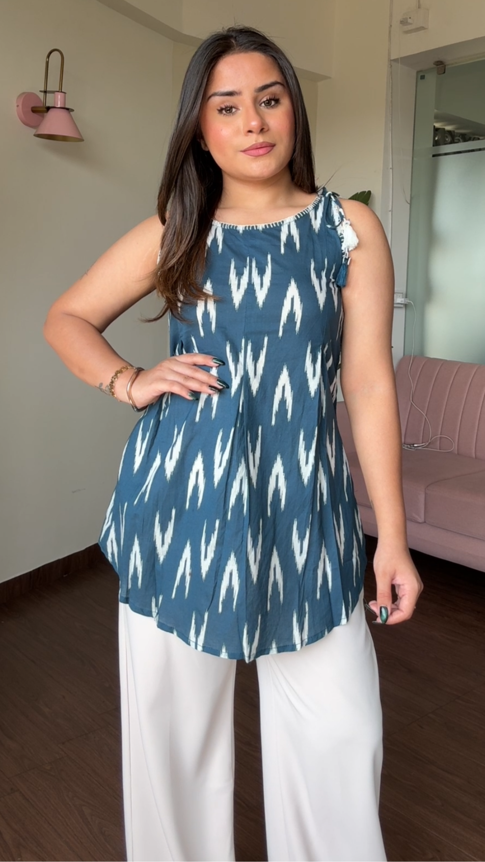Apple Cut Strappy Short Kurti