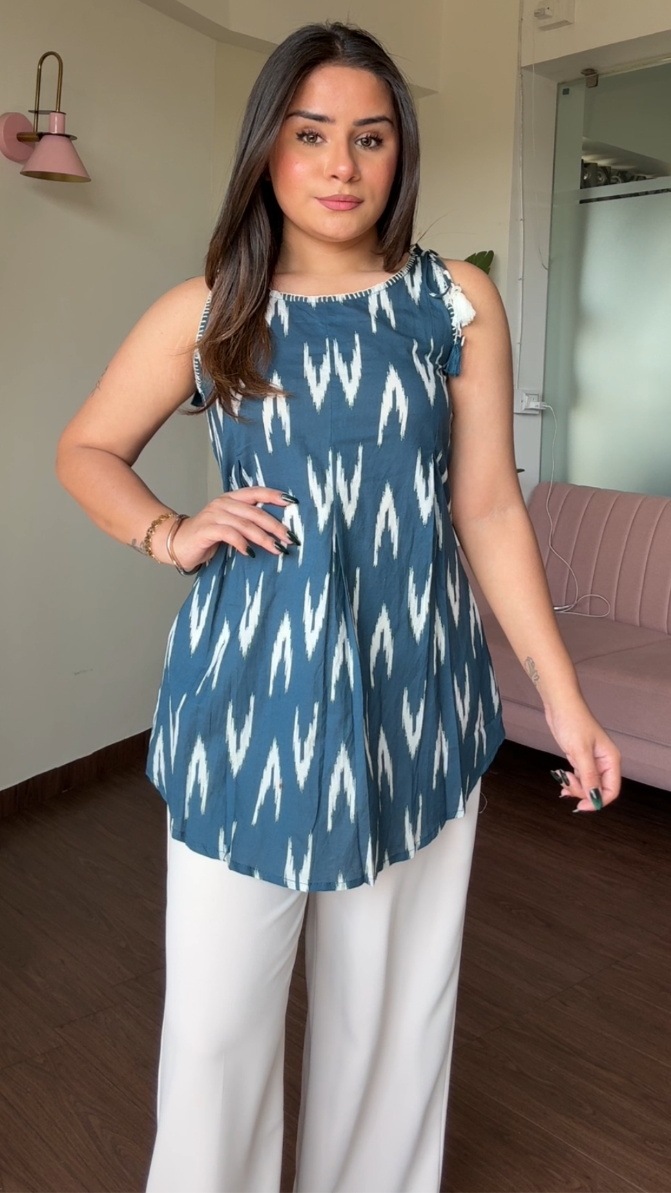 Apple Cut Strappy Short Kurti