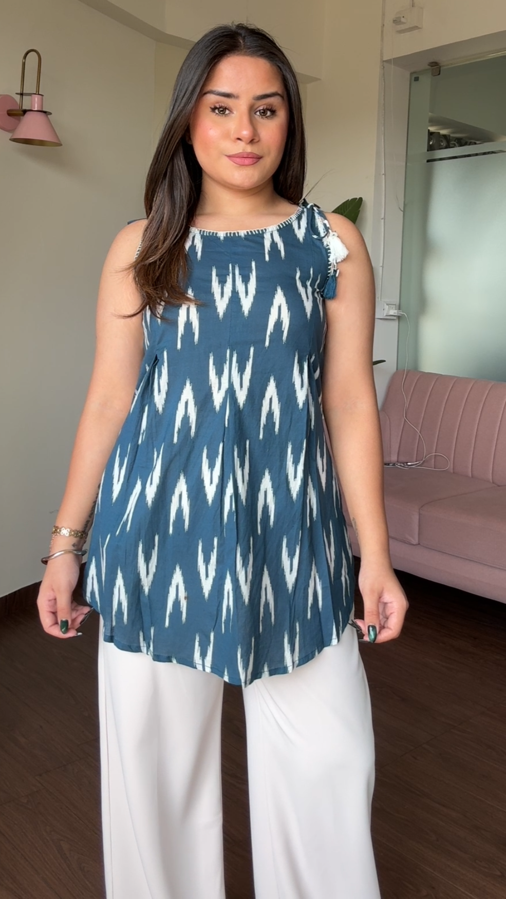 Apple Cut Strappy Short Kurti