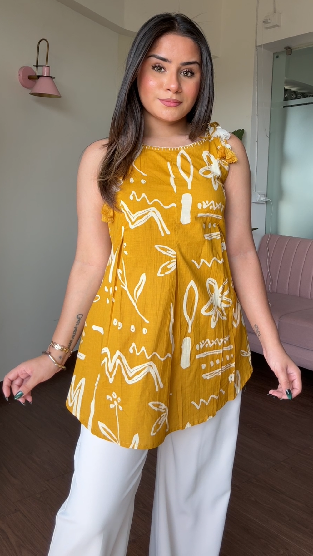 Apple Cut Strappy Short Kurti