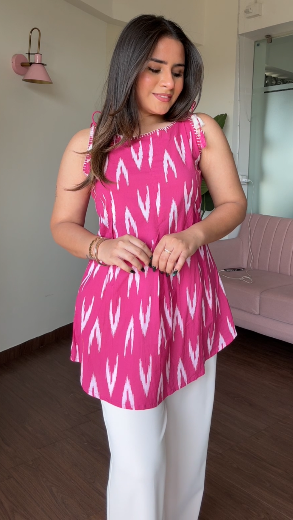Apple Cut Strappy Short Kurti