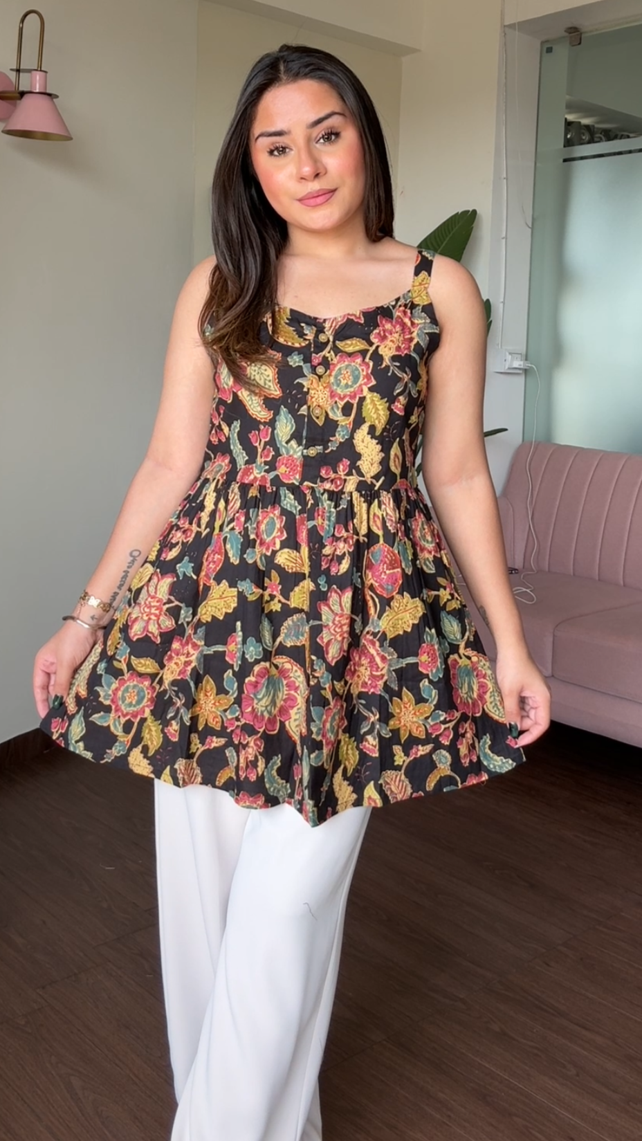 Block Printed Cotton Short Kurti