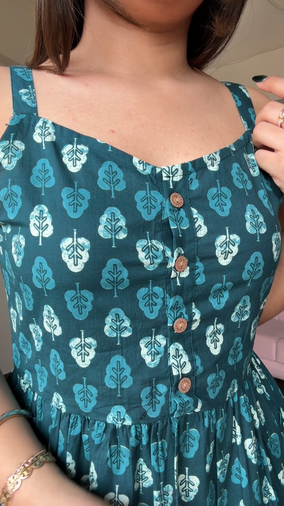 Block Printed Cotton Short Kurti