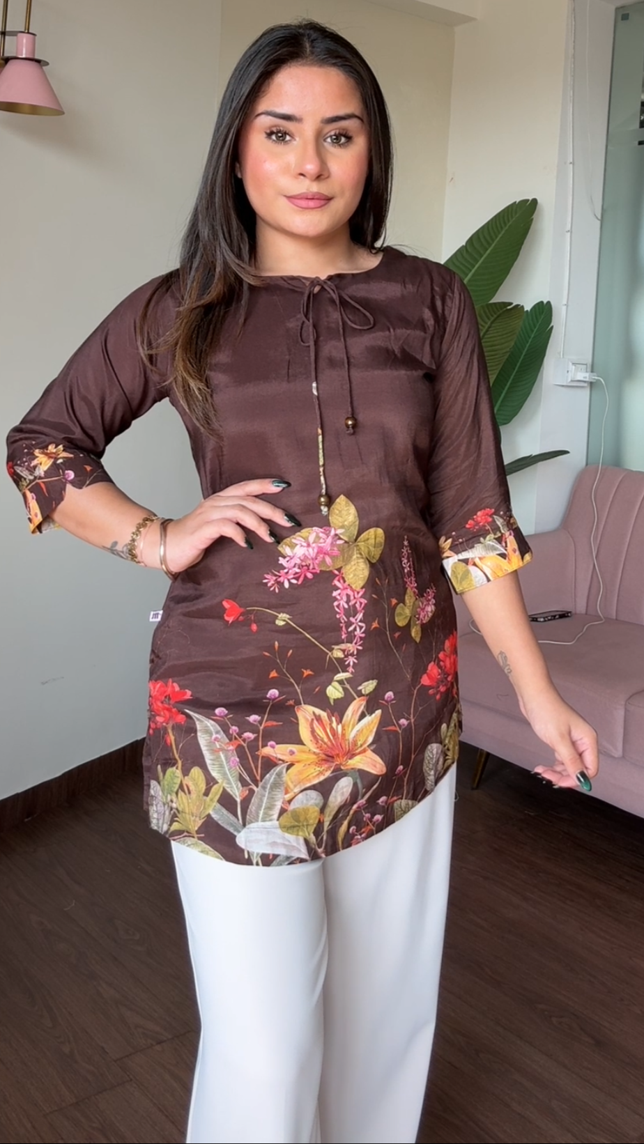 Muslin Digital Printed Short Kurti