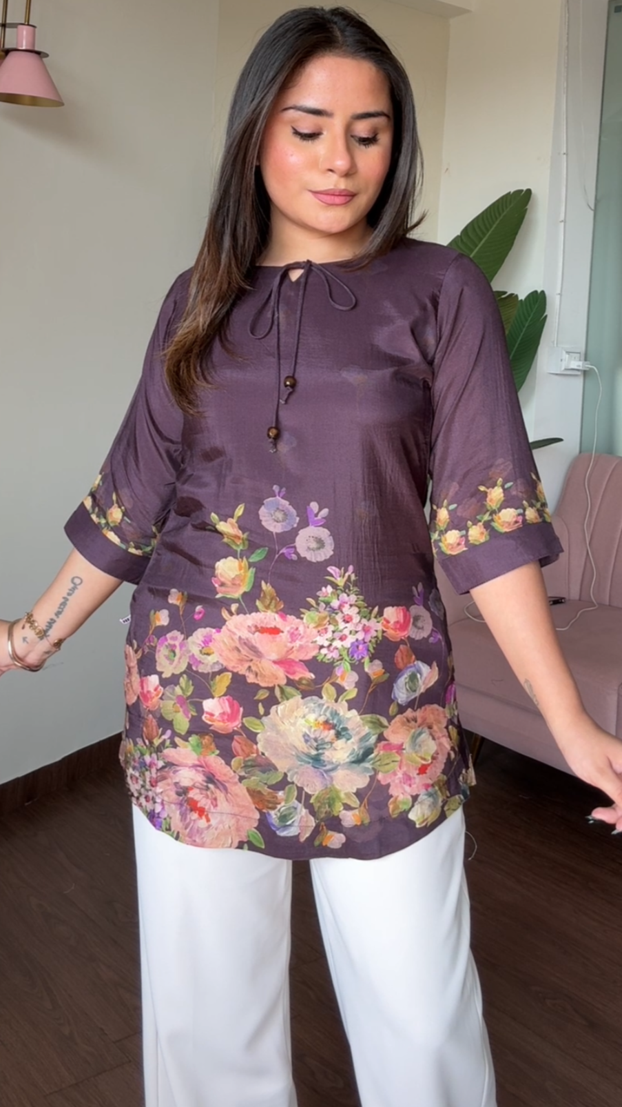 Muslin Digital Printed Short Kurti