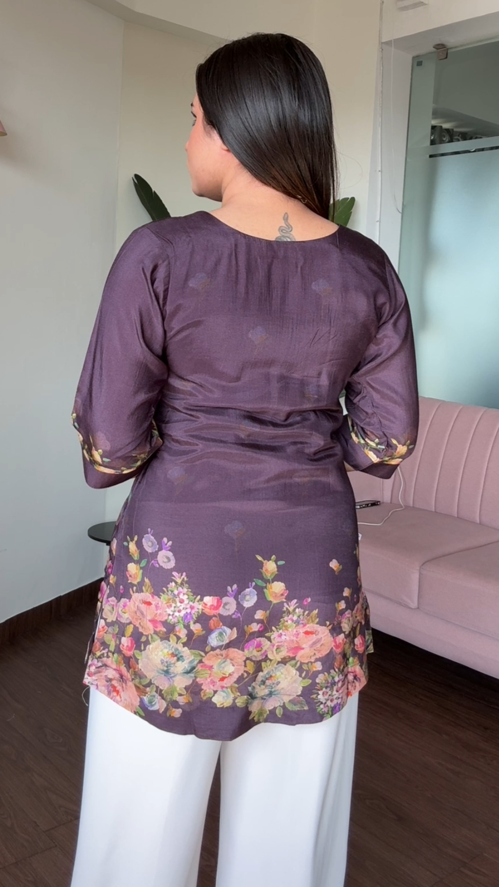 Muslin Digital Printed Short Kurti
