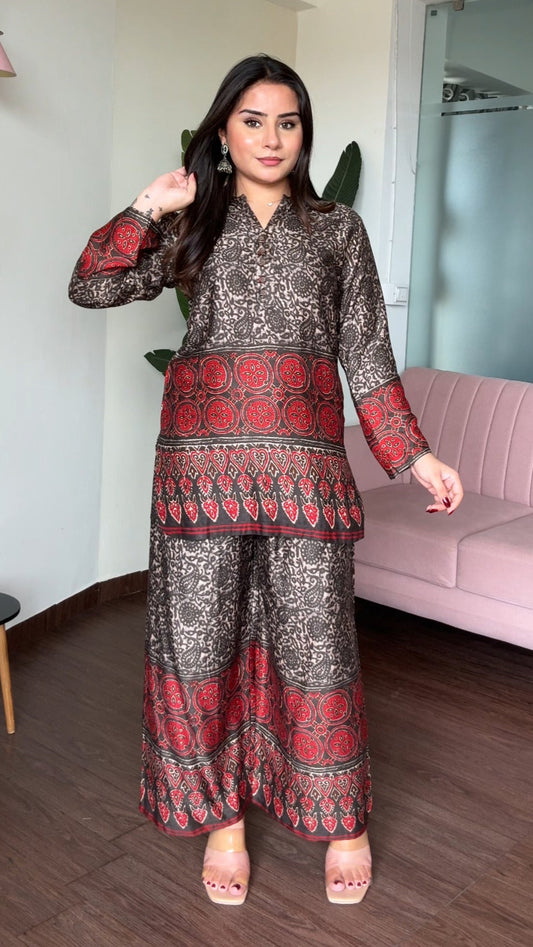 Gaji Silk Relaxed Fit Ethic Co-Ord Set