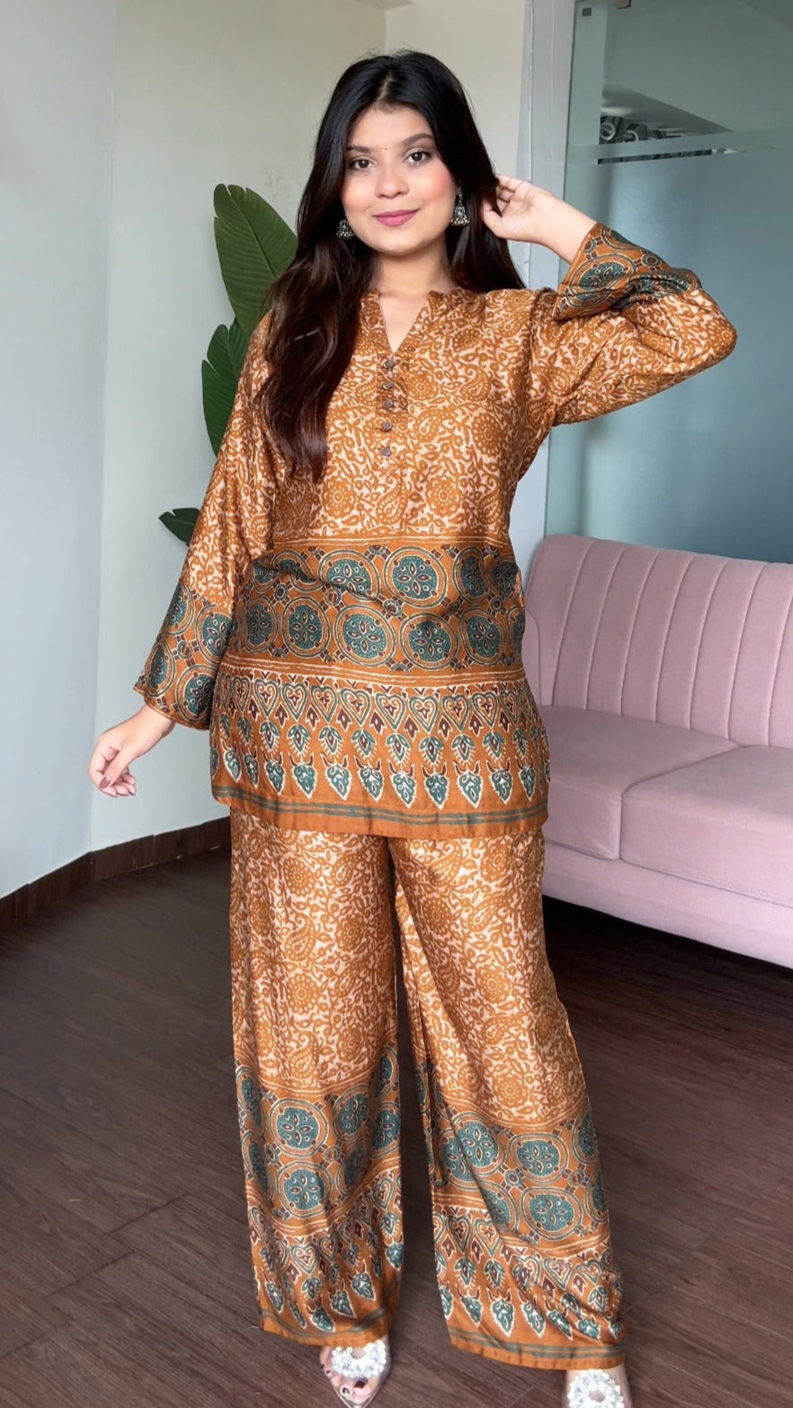 Gaji Silk Relaxed Fit Ethic Co-Ord Set